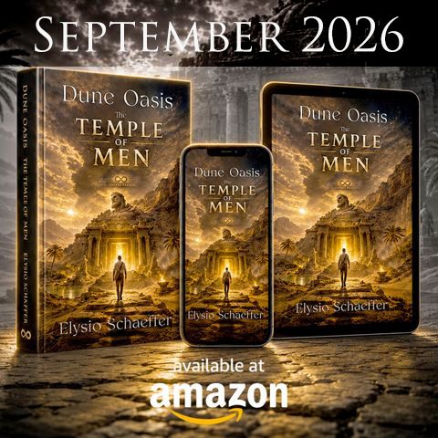 Dune Oasis Temple of Men by Elysio Schaeffer – gay, spiritual erotic poetry fiction exploring masculinity, love, and transformation